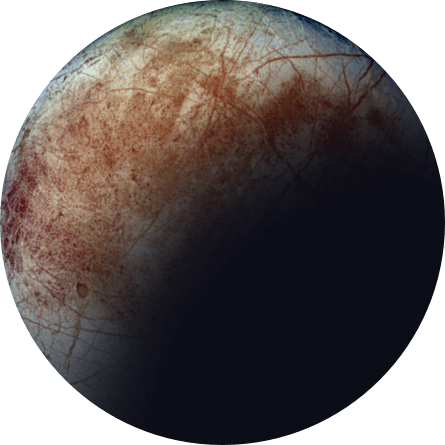 Image of the moon Europa.